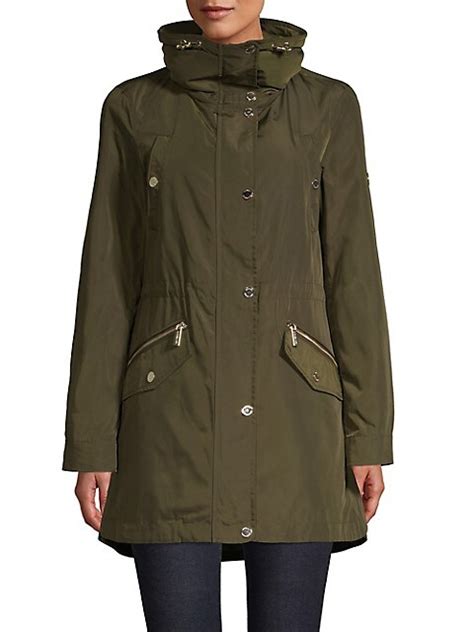 rain jacket michael kors|michael kors anorak rain jacket.